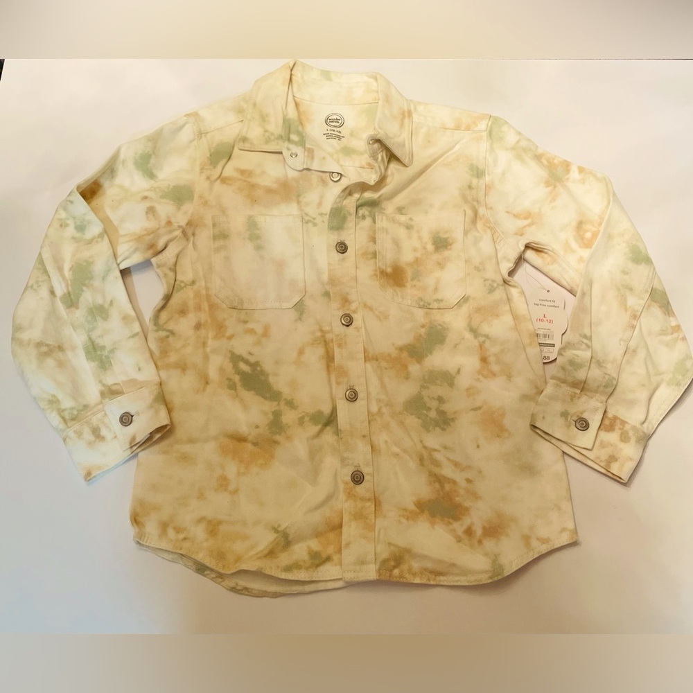 Tie-Dye Button-Up Jacket